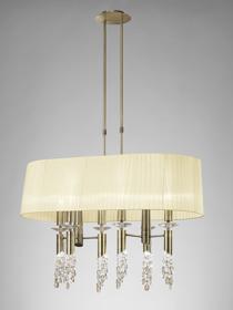 Tiffany Antique Brass-Cream Crystal Ceiling Lights Mantra Linear Crystal Fittings Tiffany Antique Brass-Cream Crystal Ceiling Lights Mantra Linear Crystal Fittings